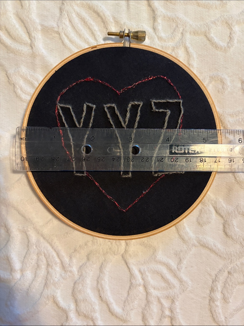 Handcrafted YYZ Embroidery Hoop Wall Art - Black with Red Accent. Starwars, YYZ - Picture 4 of 7